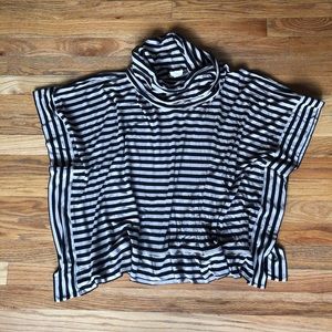 Black and Tan poncho top